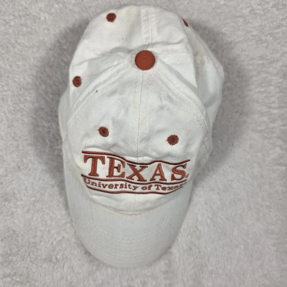Vintage The Game University of Texas Hat Unisex OSFM White Burnt Orange Snapback